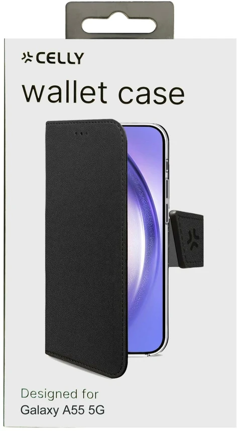 Telefono dėklas - Celly Wally Samsung Galaxy A55 5G juodas