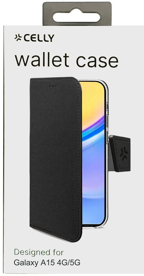 Telefono dėklas - Celly Wally1060 Galaxy A15 dėklas juodas