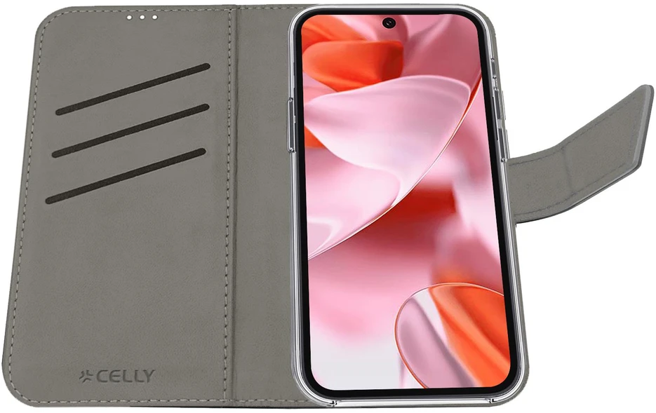 Telefono dėklas - Celly WALLY1083 juodas, skirtas Google Pixel 9