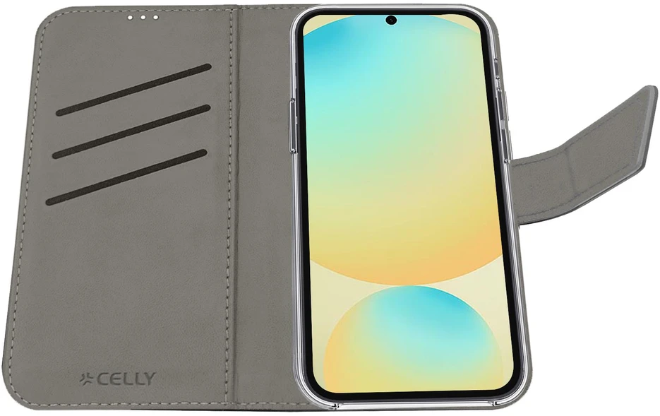 Telefono dėklas - Celly Wally Galaxy S24 FE Dėklas, Juodas, ATIDARYTA PAKUOTĖ