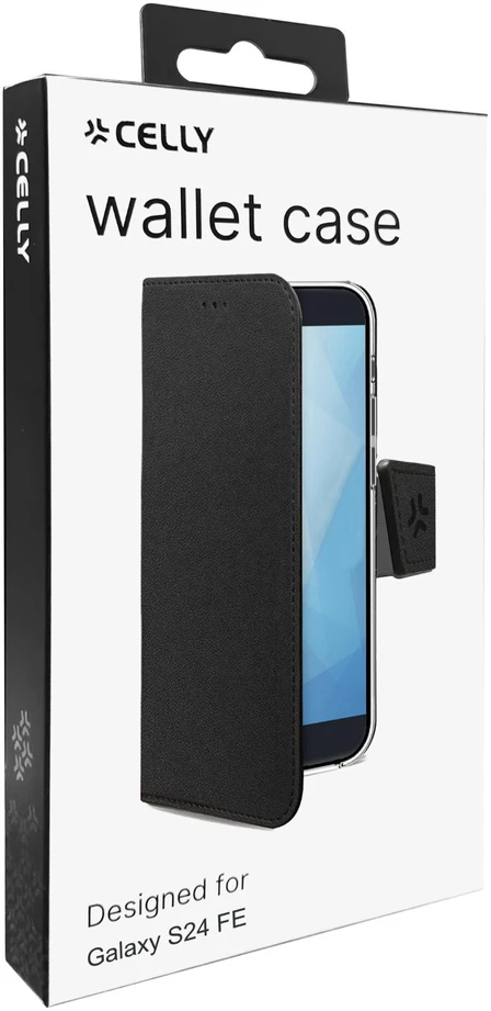 Telefono dėklas - Celly Wally Galaxy S24 FE Dėklas, Juodas, ATIDARYTA PAKUOTĖ