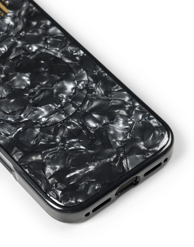 Telefono dėklas - Ideal of Sweden iPhone 16 MagSafe dizainerio perlamutrinis juodas