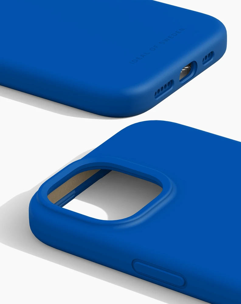 Telefono dėklas - Ideal of Sweden iPhone 15 silikoninis dėklas, suderinamas su „MagSafe“, mėlynas