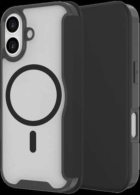 Dėklas JUST MUST CHAMPION II MAGSAFE FLIP CASE, skirtas iPhone 17, juoda