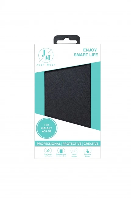 Dėklas Just Must JM STAND FLIP CASE for Galaxy A35 5G Juodas