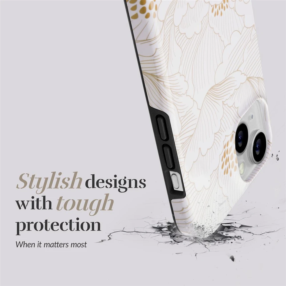 Dėklas MIO Baltas Roses Magsafe Compatible for iPhone 16 Plus