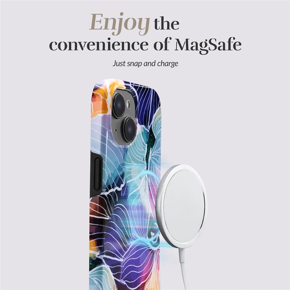 Dėklas MIO Flowers Magsafe Compatible for iPhone 16