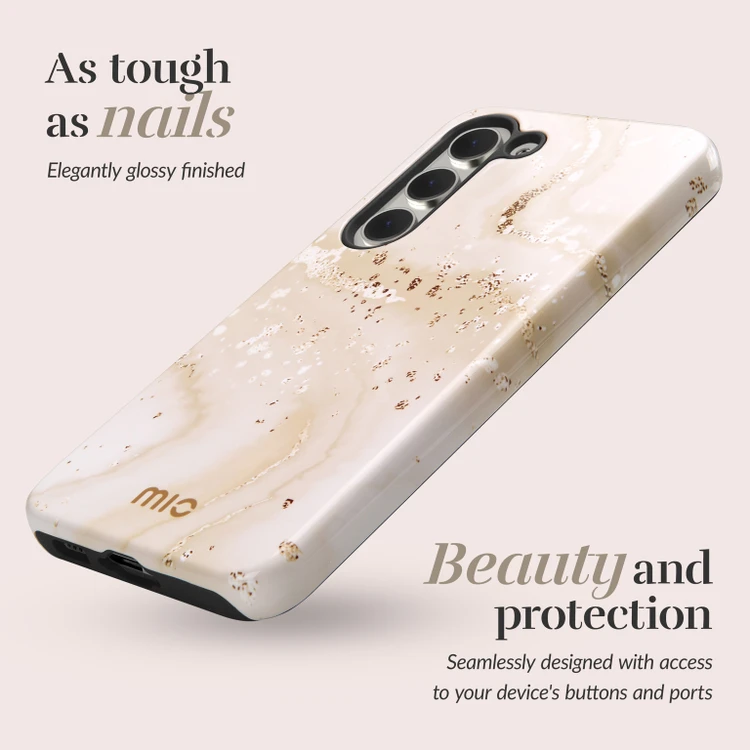 MIO Gold Marble Magsafe suderinamas dėklas, skirtas Samsung S25 5G