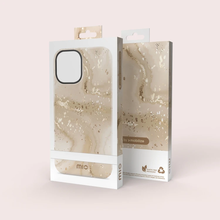 Dėklas MIO Gold Marble Magsafe Compatible for iPhone 17 Pro Max