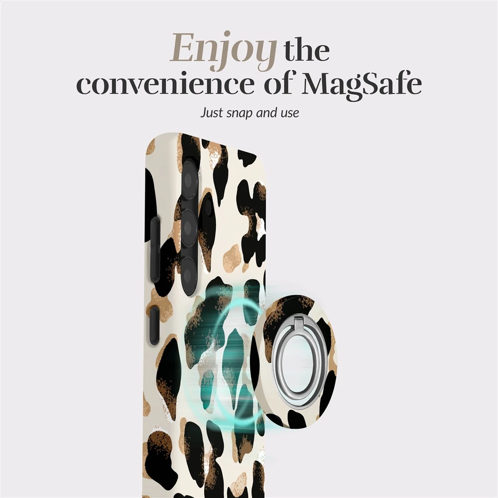 Dėklas MIO Leopard Magsafe Case Compatible Ring Holder