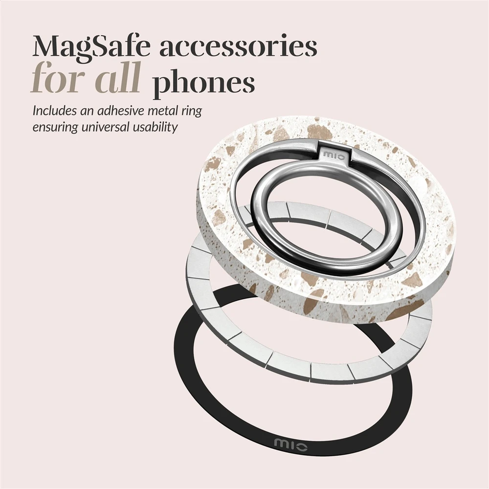 Dėklas MIO Soft Terrazzo Magsafe Case Compatible Ring Holder