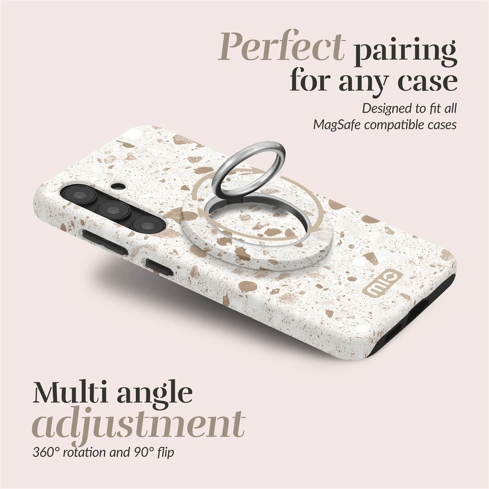 Dėklas MIO Soft Terrazzo Magsafe Case Compatible Ring Holder