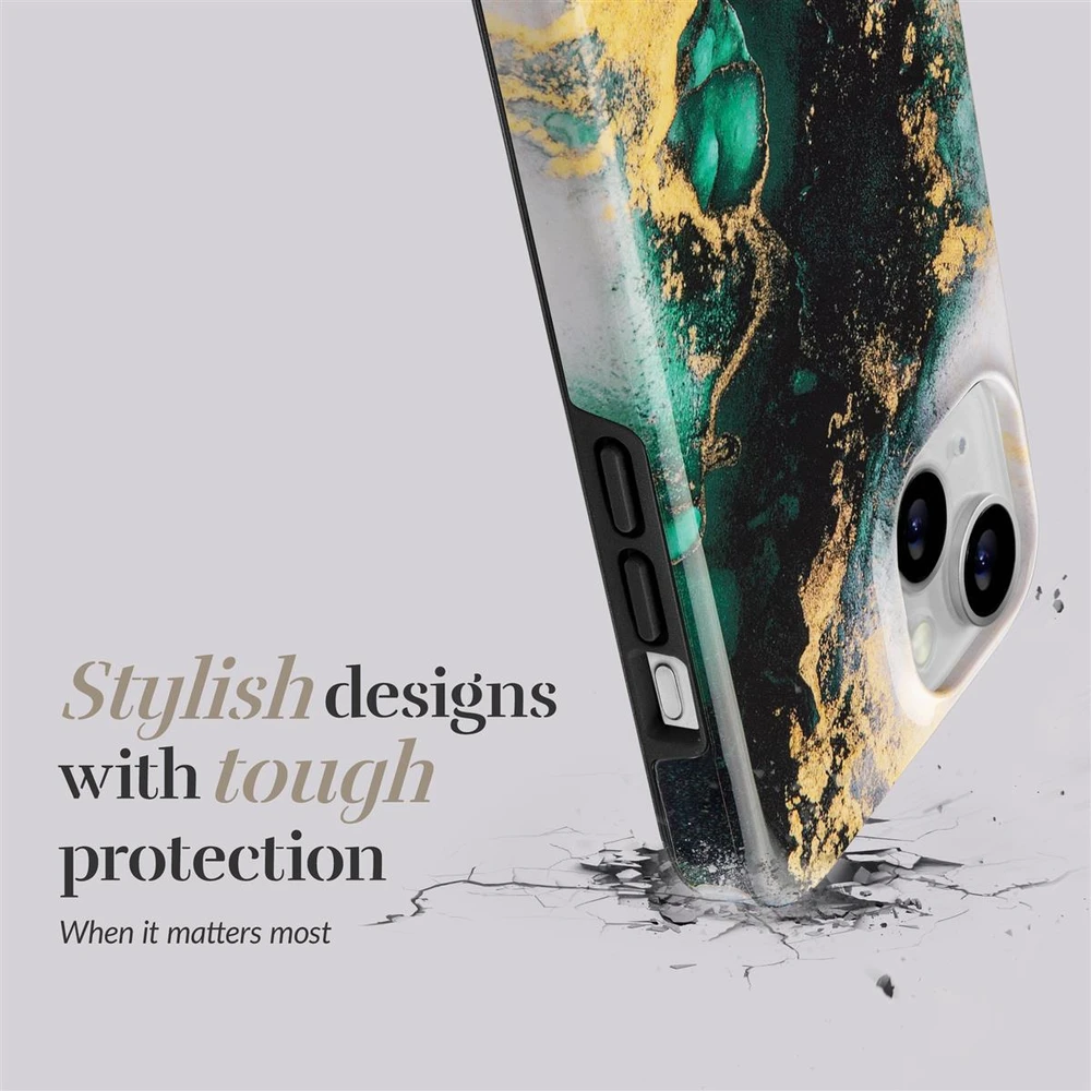 Dėklas MIO Žalias Marble Magsafe Compatible for iPhone 16 Plus