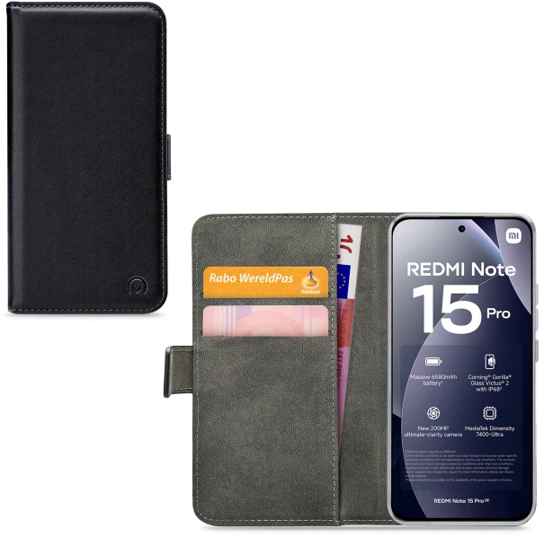 Dėklas Mobilize Classic Gelly Wallet Book Case Xiaomi Redmi Note 15 Pro Juodas