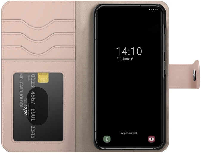 Telefono dėklas-piniginė - Ideal of Sweden Magnet Wallet+ Galaxy S24 978877 rožinis