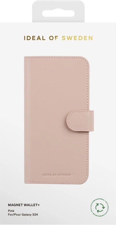 Telefono dėklas-piniginė - Ideal of Sweden Magnet Wallet+ Galaxy S24 978877 rožinis