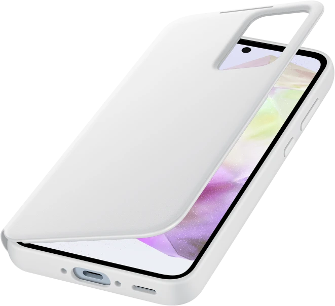 Telefono Dėklas - Samsung Galaxy A35 Smart View Wallet Case, Card Holder, Balta