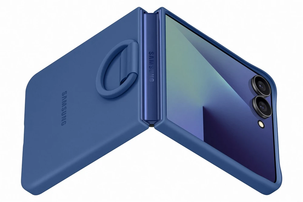 Telefono Dėklas - Samsung Galaxy Flip7 Silikoninis Apsauginis Dangtelis, Mėlynas