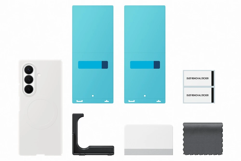 Telefono Dėklas - Samsung Galaxy Fold 8 Ultra Silikoninis Dėklas su Magnetu, Baltas