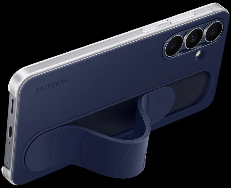 Samsung Galaxy S25 FE dėklas stovint, tamsus Mėlyna
