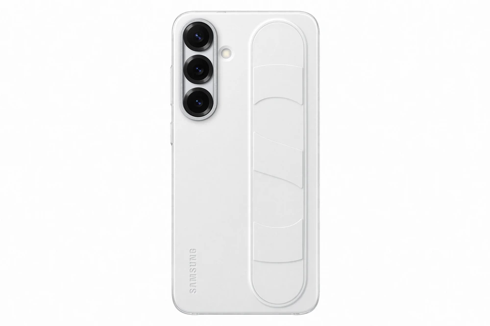 Telefono Dėklas - Samsung Galaxy S25 Plus stovintis laikiklis, baltas