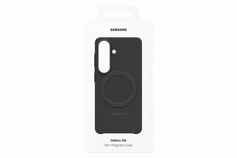 Telefono Dėklas - Samsung Galaxy S26 Slim Magnetinis Dėklas, Belaidis Įkrovimas, Juodas