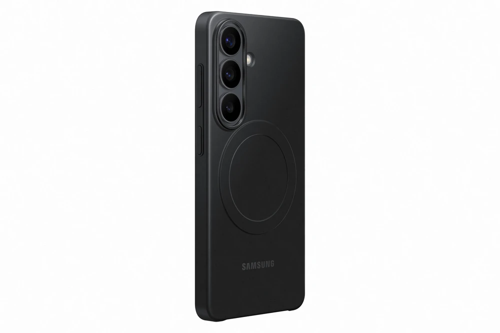 Telefono Dėklas - Samsung Galaxy S26 Slim Magnetinis Dėklas, Belaidis Įkrovimas, Juodas