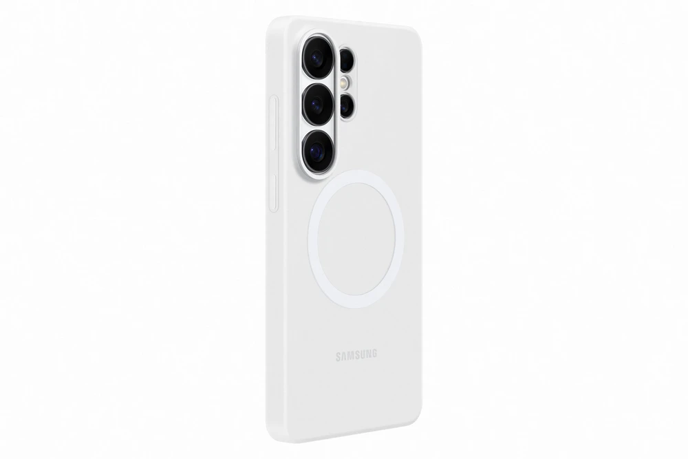 Telefono Dėklas - Samsung Galaxy S26 Ultra Silikoninis Magnetinis Dėklas, Greitas Belaidis Įkrovimas, Baltas