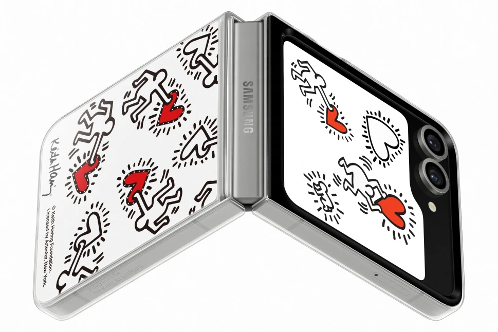 Samsung Galaxy Z Flip6 FlipSuit (EF-ZF741CWEGWW) dėklas telefonui, baltos spalvos