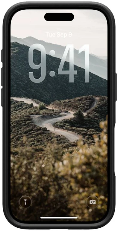 Dėklas Carruzzo Urban Armor Gear UAG Civilian Magsafe akiniai, oranžiniai - iPhone 17 Pro