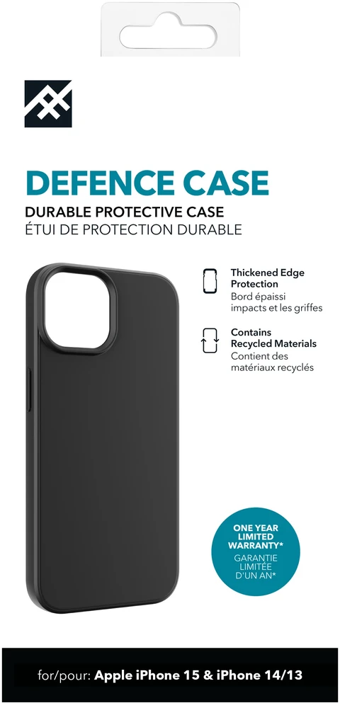 Telefono dėklas - ZAGG InvisibleShield Defence Case iPhone 13/14, 302011820, juodas