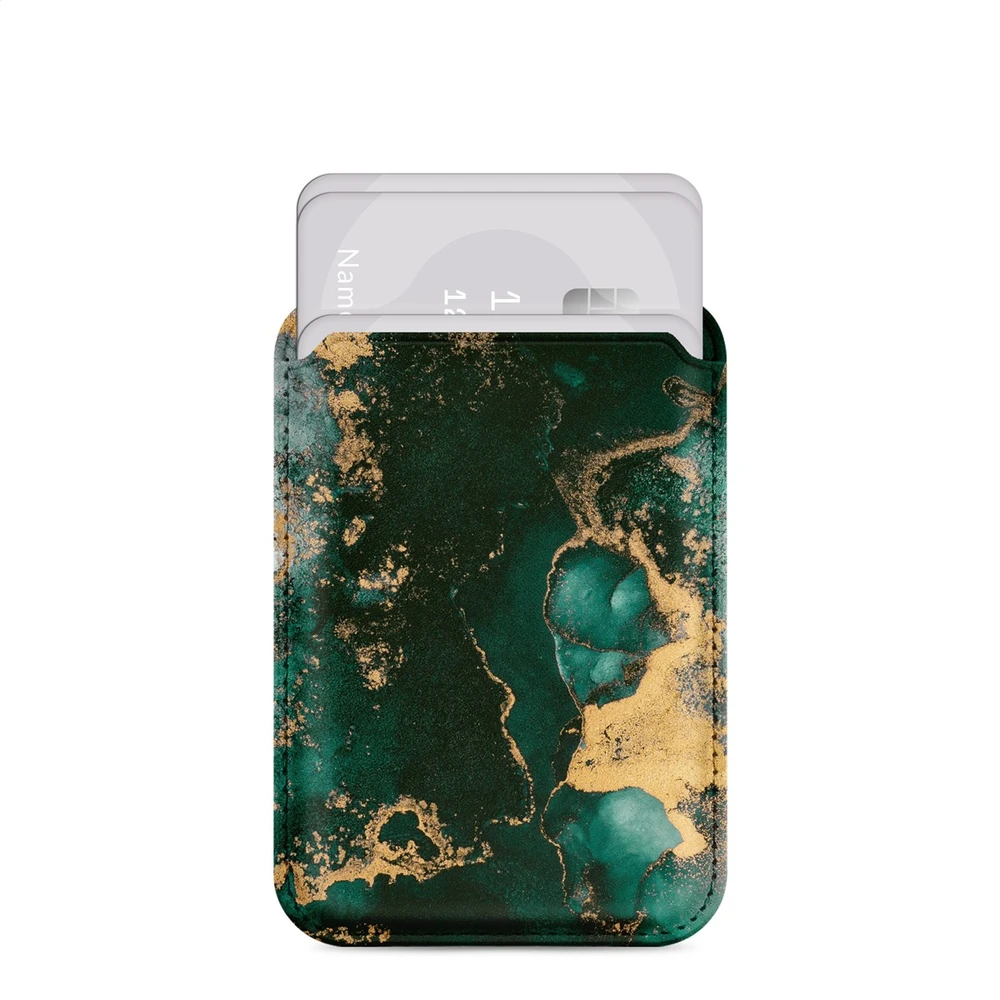 Dėklas MIO Žalias Marble Magsafe Case Compatible Card Holder