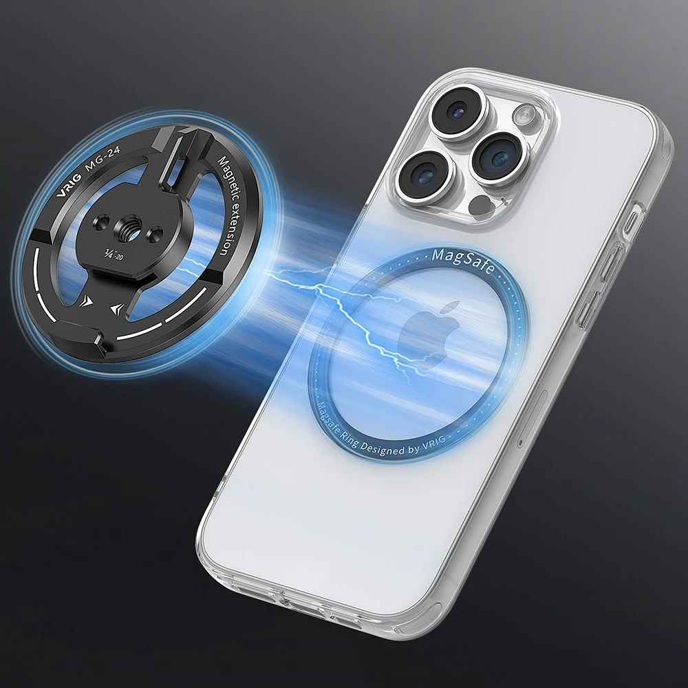 Telefono laikiklis - VRIG MG-24 MagSafe trikojis laikiklis iPhone su priedais