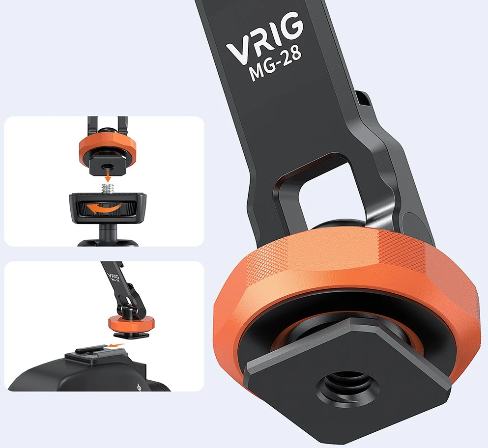 Telefono laikiklis - VRIG MG-28 MagSafe magnetinis laikiklis iPhone 12-16 serijai