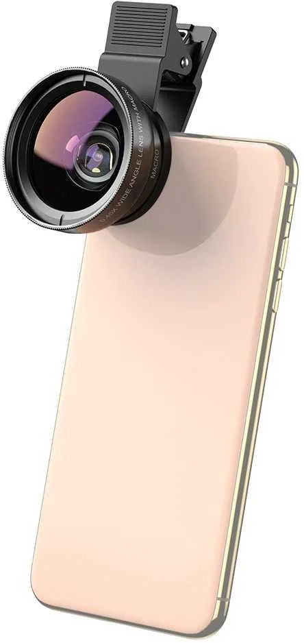 Telefono Objektyvas - Apexel APL-0.45WM 0.45x Plataus Kampo + 12.5x Makro Objektyvas