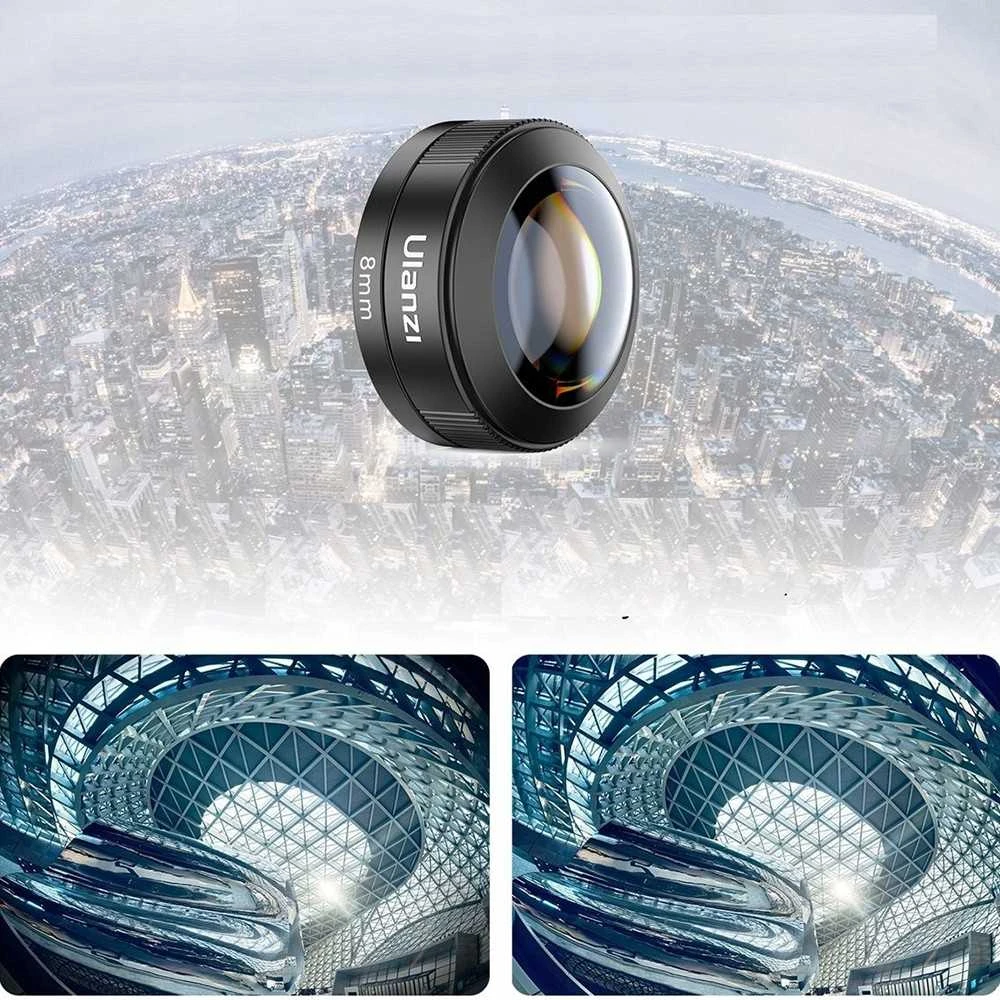 Objektyvas Obiektyw 8mm Fisheye Rybie Oko Do Telefonu Smartfona Telefonas / Ulanzi Cl-004 / F007