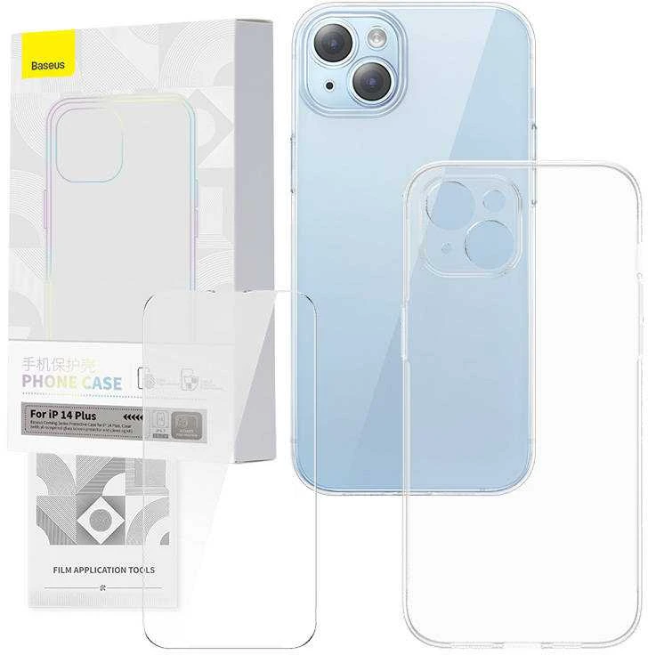 Skaidrus dėklas ir grūdintas stiklas Baseus Corning, skirtas iPhone 14 Plus