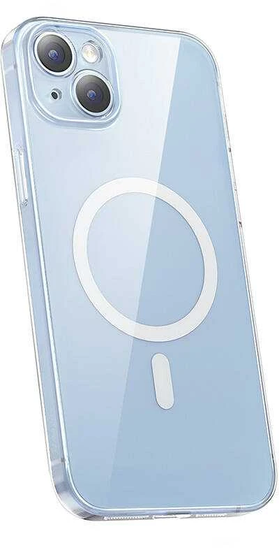 Baseus Crystal serijos magnetinis dėklas, skirtas iPhone 14 Plus + grūdintas stiklas