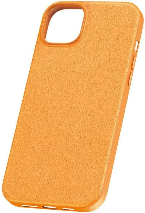 Telefono dėklas, skirtas iPhone 15 Plus Baseus Fauxther Series (oranžinė)