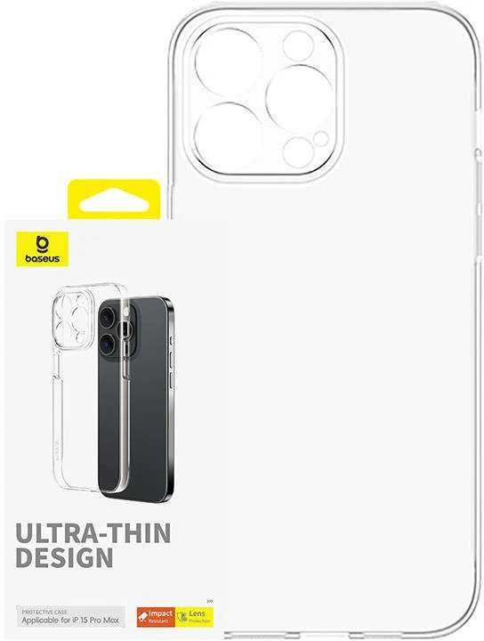 Telefono dėklas, skirtas iPhone 15 ProMax Baseus OS-Lucent serijai (aiškus)