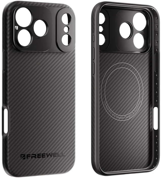 Telefonų dėklas - Freewell iPhone 17 Pro Max 17mm objektyvo tvirtinimas Kevlar pluoštas