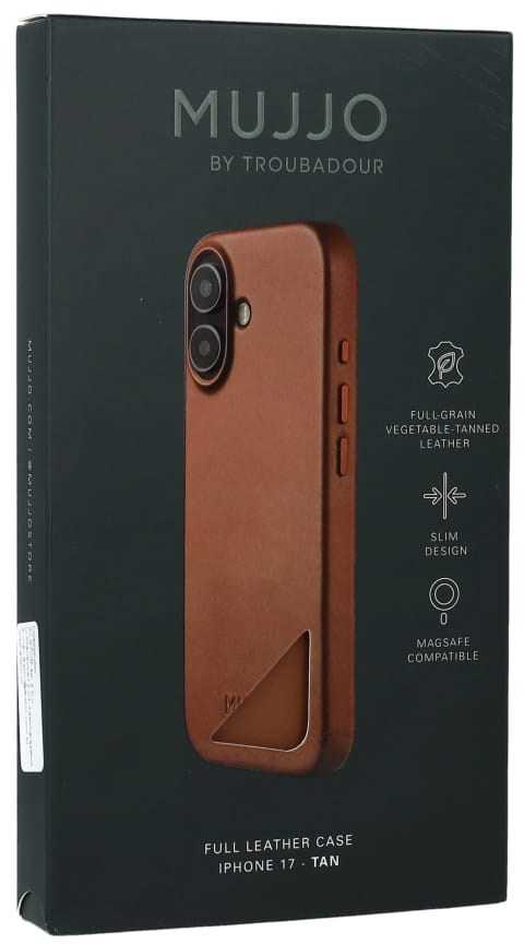 Mujjo Full Odinis dėklas MagSafe Case for iPhone 17 Brown