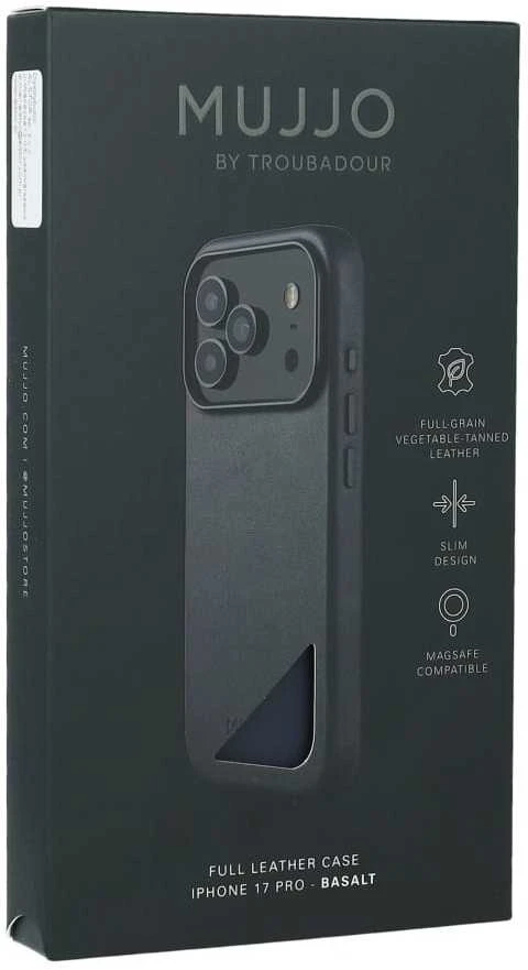 Mujjo Full Odinis dėklas MagSafe Case for iPhone 17 Pro Pilkas