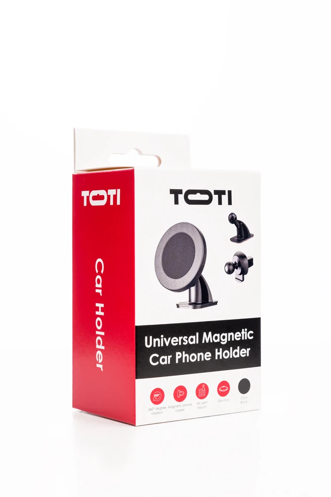 SEEK TOTI Magnetic Round Shape Car Holder with 3M Glue Mount