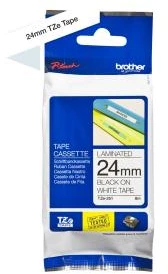 Brother | TZ-251 Laminated Tape | Juodas on Baltas | TZe | 8 m | 2.4 cm