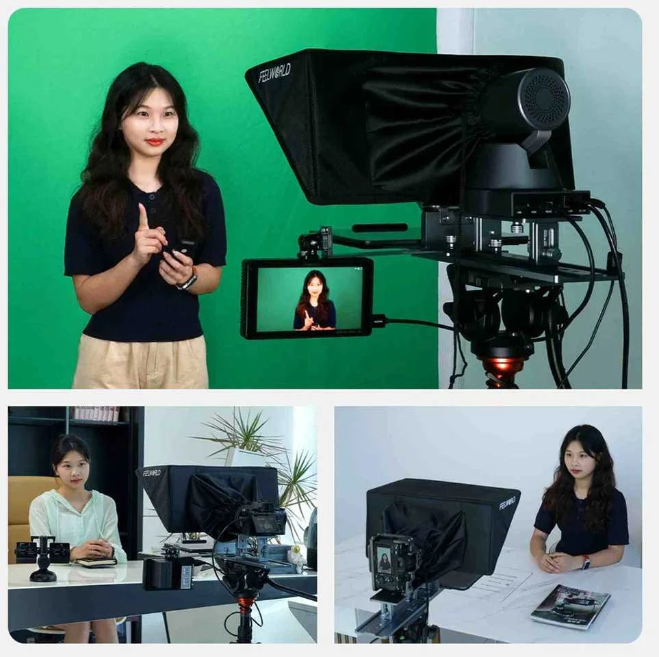 Teleprompter - FEELWORLD TP16 16" planšetinio kompiuterio laikiklis sulankstomas dizainas