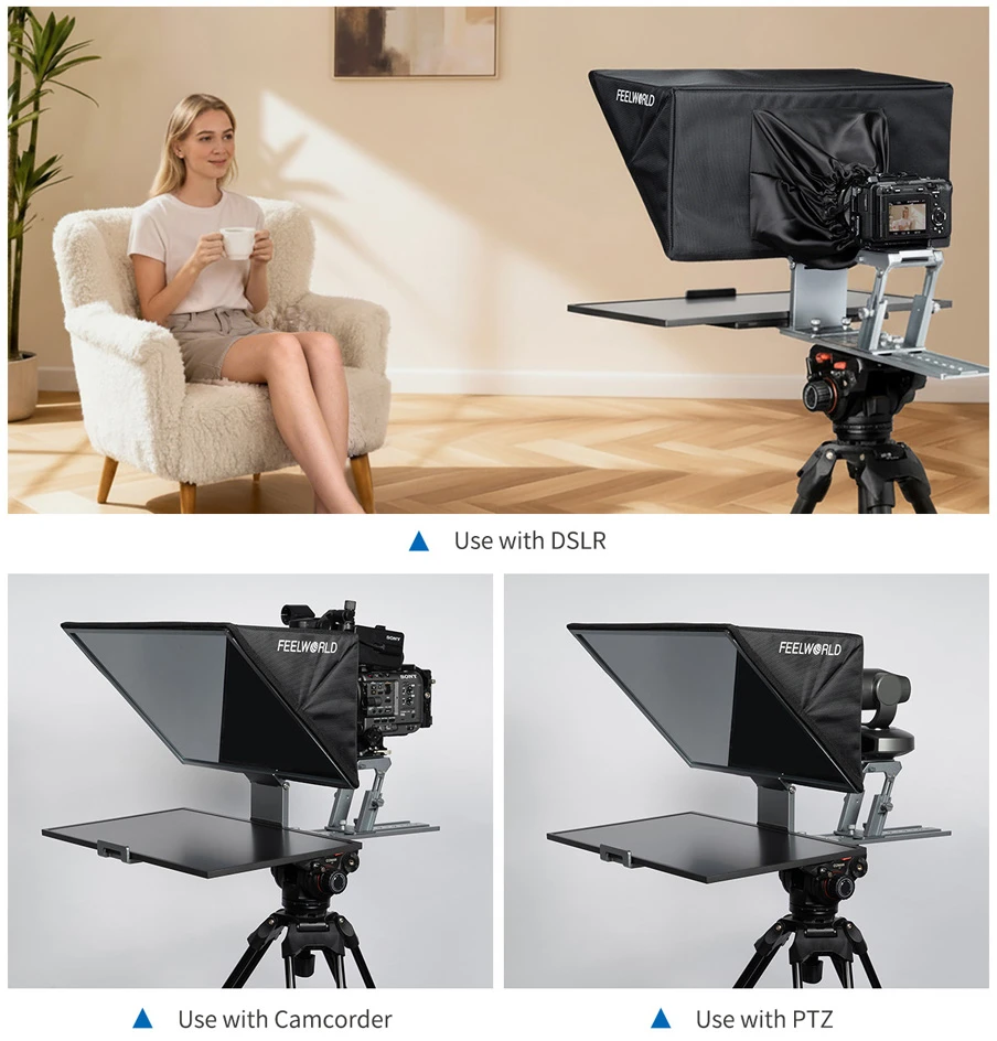 Teleprompter - Feelworld TP21 21" Atspindžio Ekranas, 70/30 Šviesos Skaldytuvas Stiklas