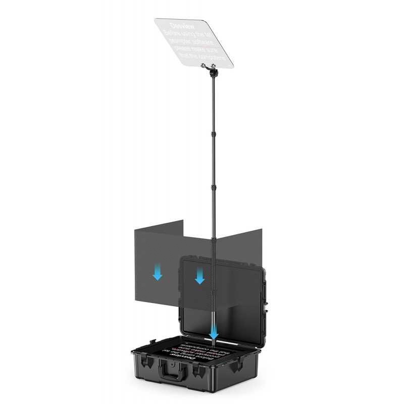 Teleprompteris - Desview T300 19" Monitorius 1000 Nits HDMI SDI USB Nuotolinio Valdymo Pultas