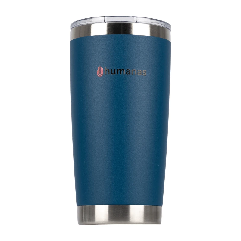 Terminis Puodelis - Humanas Fluo 600 ml Nerūdijančio Plieno, Nepralaidus, Mėlynas