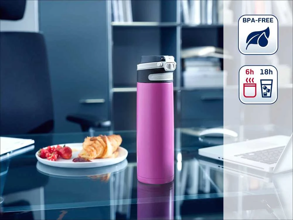 Thermal mug Leifheit Flip 600 ml Violetinė